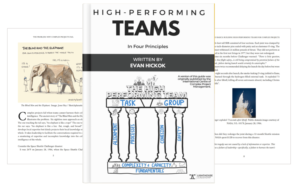 The book layout for high performing teams by evan hickok