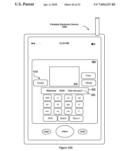 An early multitouch keyboard concept (u. S. Patent 7,694,231, fig. 12g) illustrating the kind of design that won ken kocienda the “keyboard derby” public-domain image,